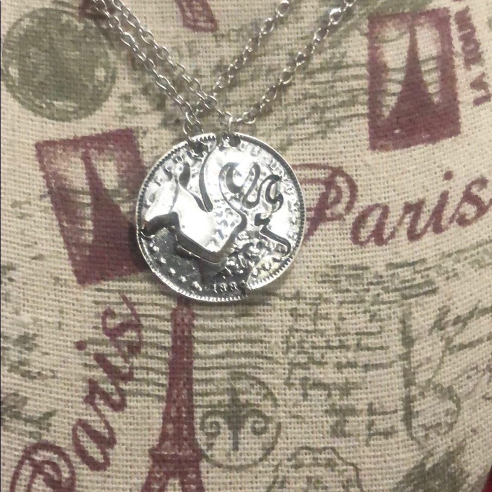 Doe  and buck Necklace it’s a 2 Piece necklace